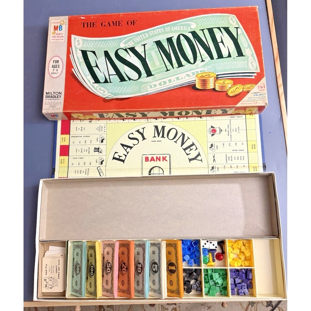 Vintage Easy Money‎ Buying & Selling Game # 4620 Milton Bradley Age 7+ Complete